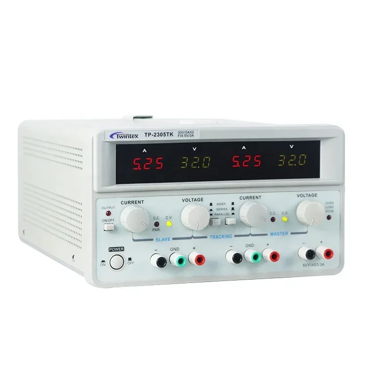 Dual Channel Linear Power Supply 30V 5A - 2026/Twintex TP-2305E 300W Sumber Daya DC